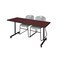 Kobe Rectangle Mobile table, 60" W, 29" H, Laminate Top, Mahogany MKTRCC6024MH44GY - alternate 1